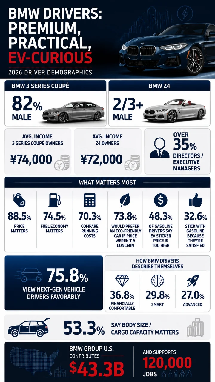 BMW Driver Demographics Statistics 2026: The Buyer Profile, EV Attitudes, and Regional Trends Shaping BMW Ownership