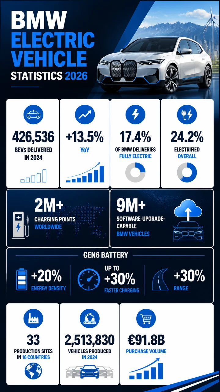 BMW Electric Vehicle Statistics 2026: The Numbers Driving BMW’s Global EV Surge